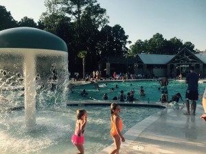 Residents at the Carolina Park pool party